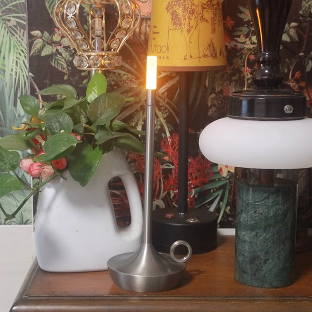 Light Luxury Aladdin Ambient Lamp - 3-Color Touch Metal Desk Decor Night Light