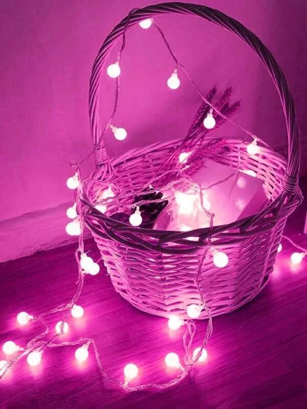 Rose Pink Ball String Lights | Luxury 1.5m Romantic Globe Fairy Lights