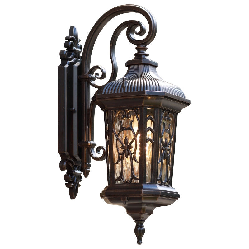 European Vintage Waterproof Outdoor Wall Lamp - IP65 Retro Sconce for Courtyard & Patio