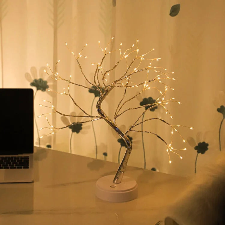 Christmas LED Branch Night Light – Adjustable Copper Wire Fairy Light Tree