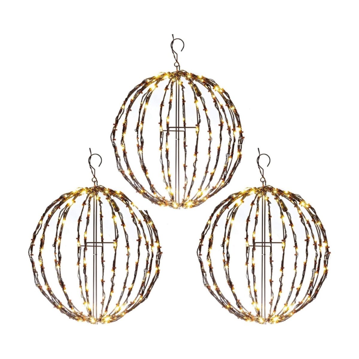Lightweight Bright Light Ball - Fold-Flat LED Globe Light | Waterproof Hanging Sphere for Garden & Patio