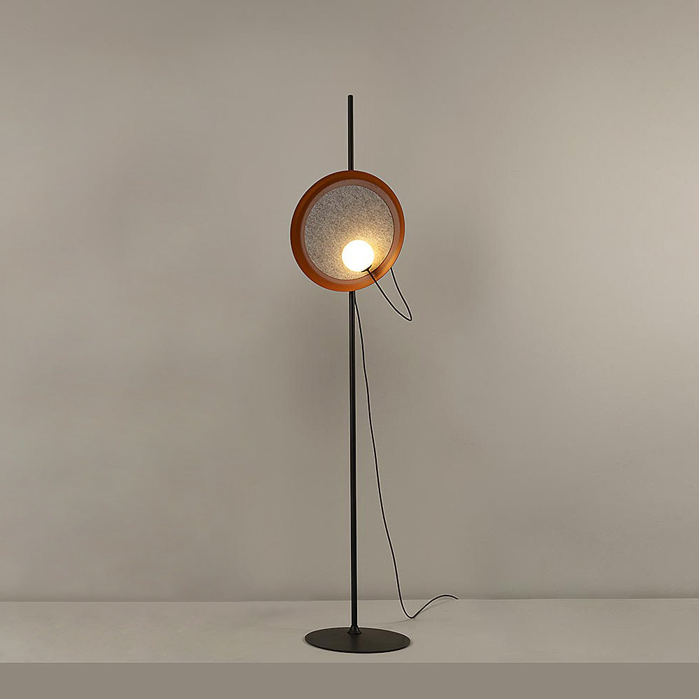 Acoustic Disc Floor Lamp – Magnetic Glass Shade & Sound-Insulating Floor Light