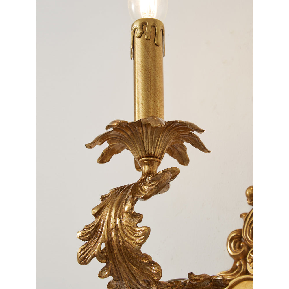 Adriana Baroque Wall Lamp – Refined Solid Brass Historic Wall Sconce
