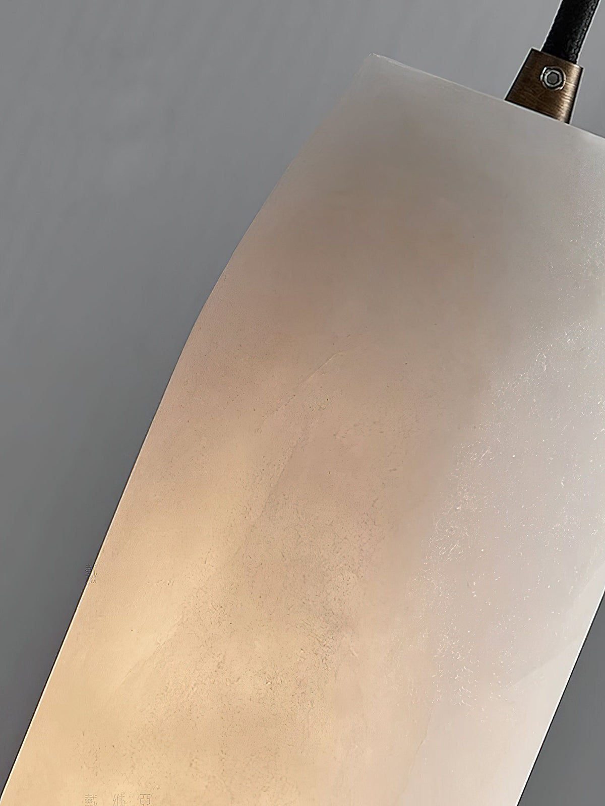 Alabaster Flute Pendant Light – Natural Stone Fluted Cylinder & Brass Suspension Light