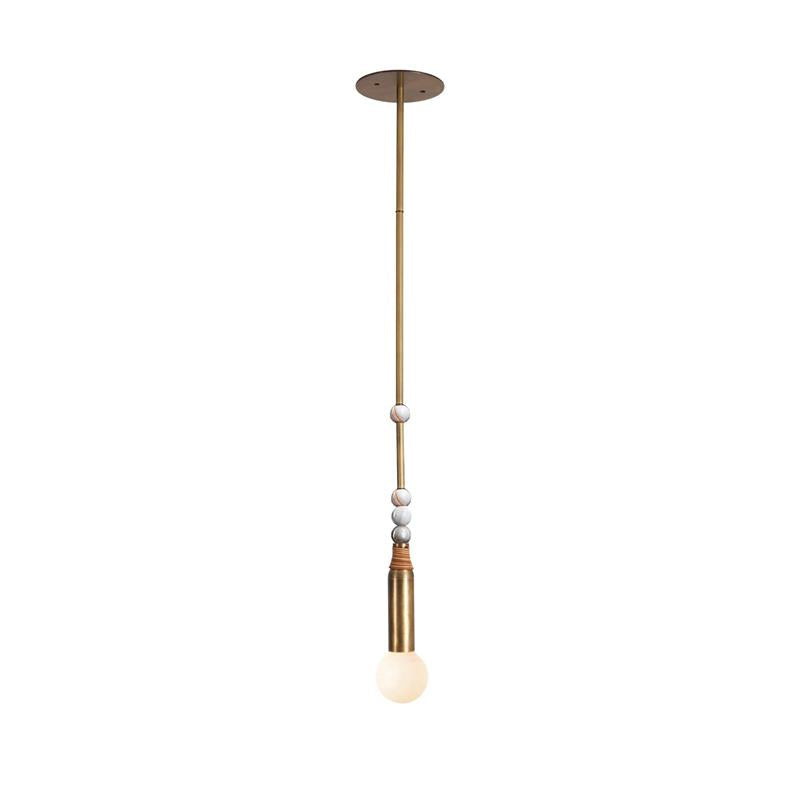 Allia Pendant Light – Natural Marble, Brass & Glass Conceptual Modern Pendant