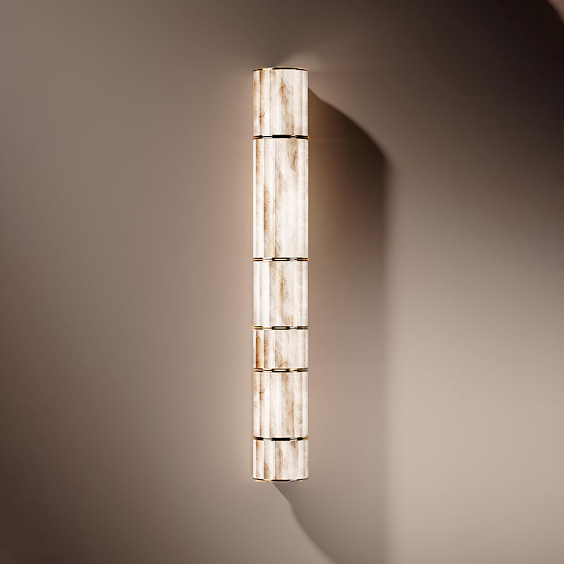 Apadana Alabaster Wall Lamp – Persian Architectural Column Wall Sconce