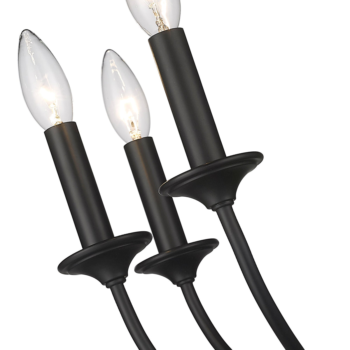 Arabella Wall Lamp – Matte Black Ribbon Iron & Candelabra Wall Sconce