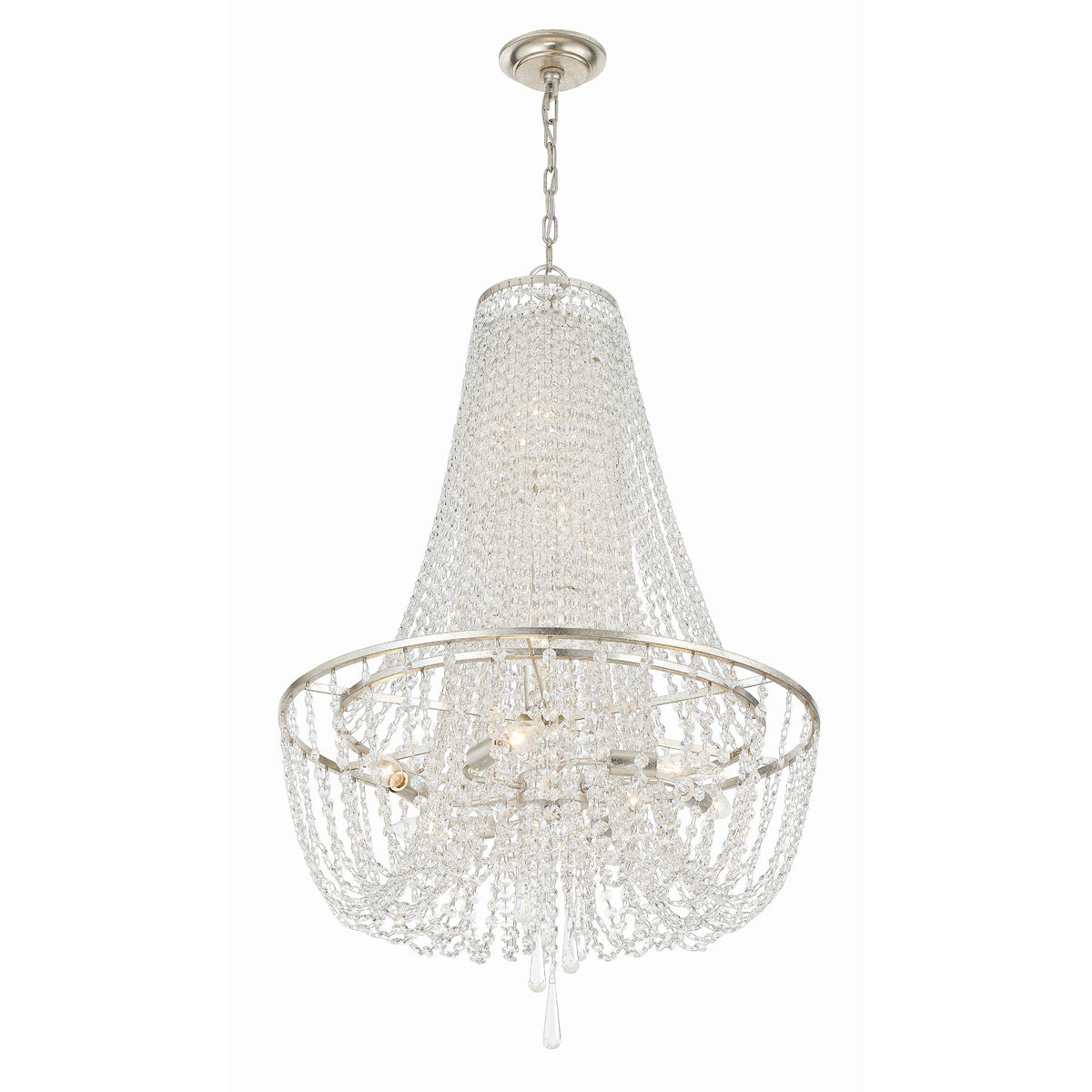 Arcadia Crystal Chandelier – Glamorous K9 Crystal & Iron Bowl Chandelier