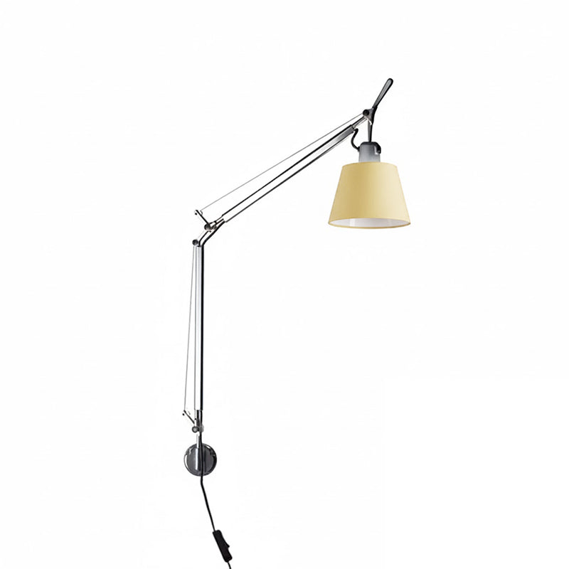 Artemide Plug-in Wall Lamp | Luxury Cantilevered Aluminum & Fabric Sconce