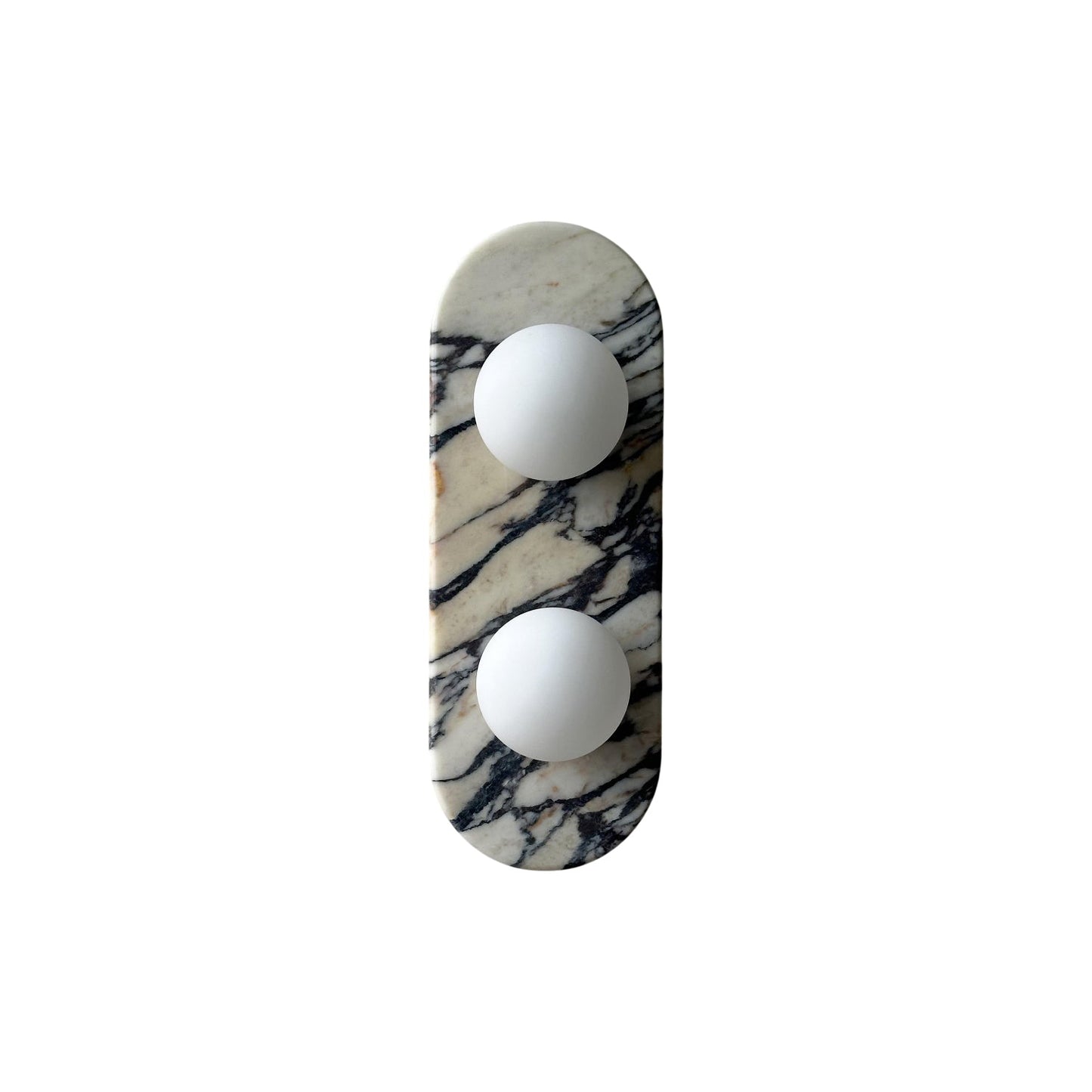 Asteria Wall Lamp | Luxury Double-Ended Marble & Glass Globe Sconce