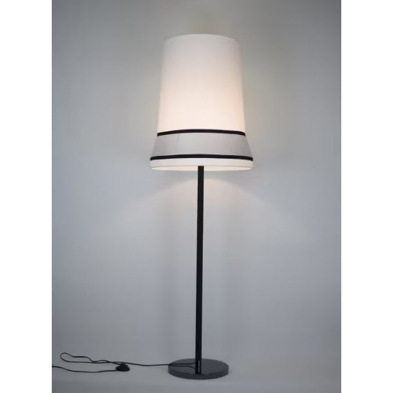 Audrey Contardi Floor Lamp | Luxury Hat-Inspired Silk & Fabric Standing Light