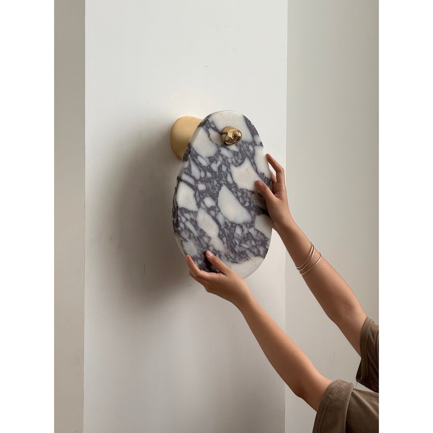 Aurora Marble Wall Lamp | Luxury Bulgari Purple & Jade Stone Sconce