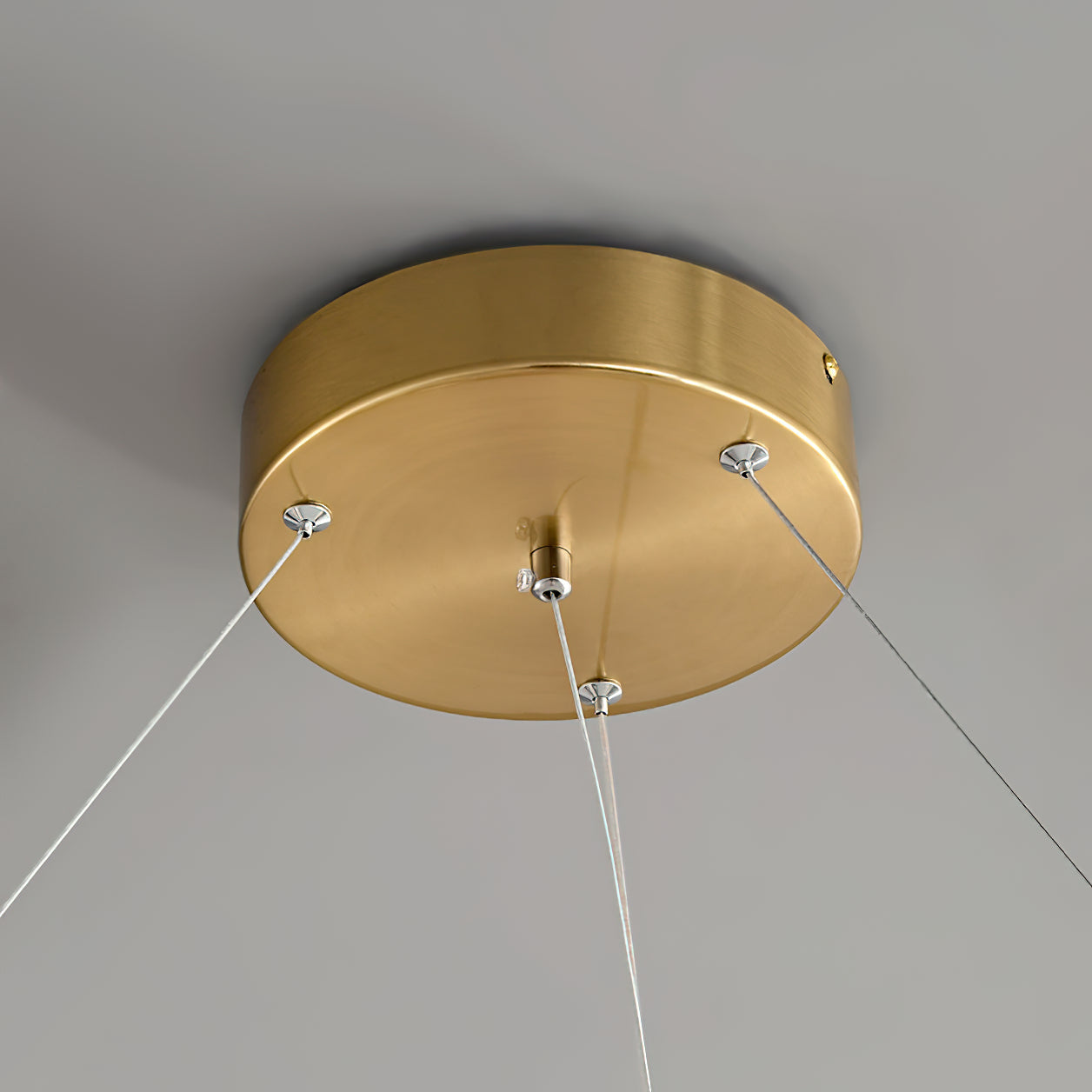 Austen Chandelier | Modern Minimalist Brass & Natural Alabaster Disc Pendant