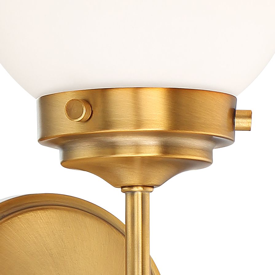 Ayva Glass Wall Lamp | Modern Minimalist Brass & Globe Glass Sconce