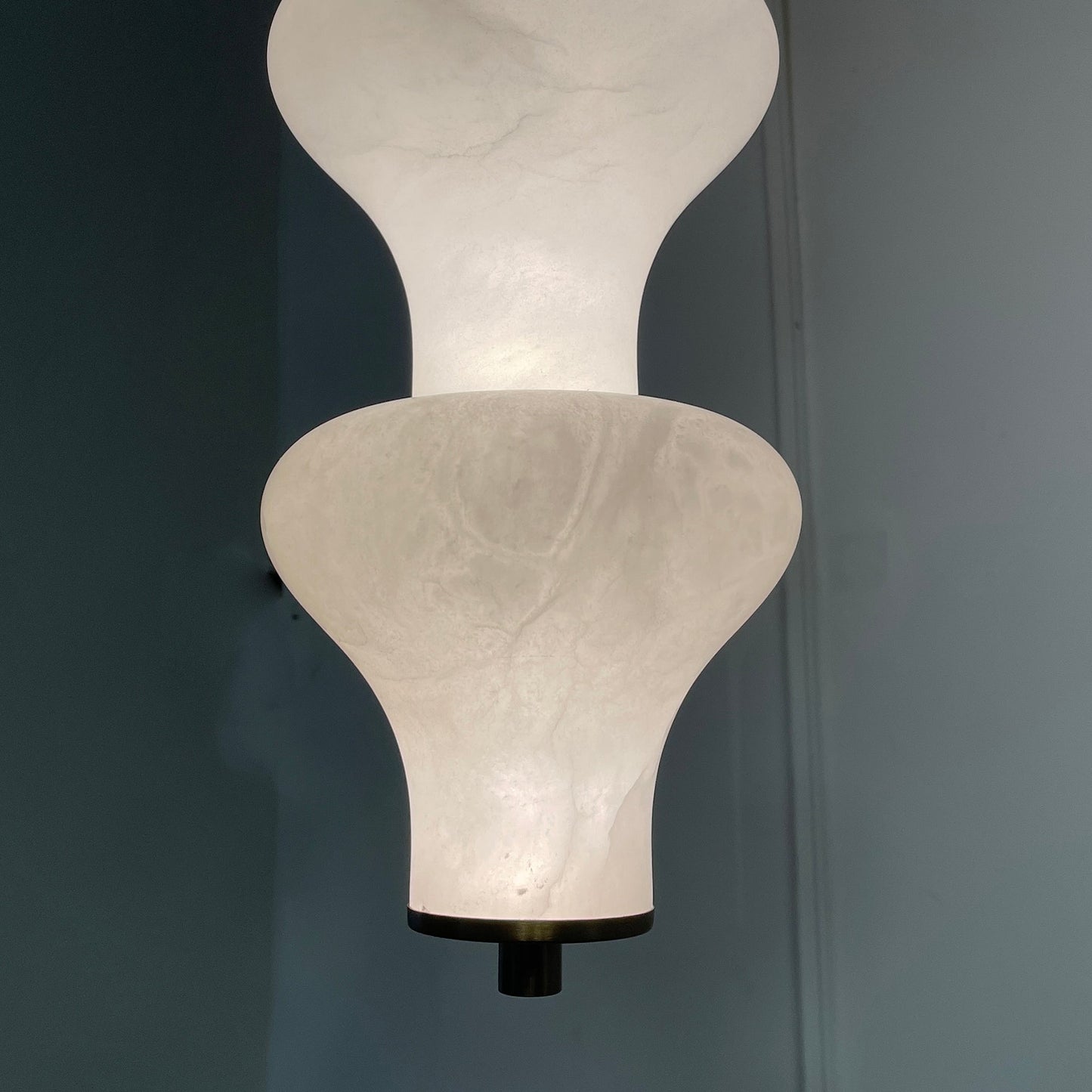 Balandres Alabaster Pendant | Tall 25-Inch Natural Stone Vertical Light
