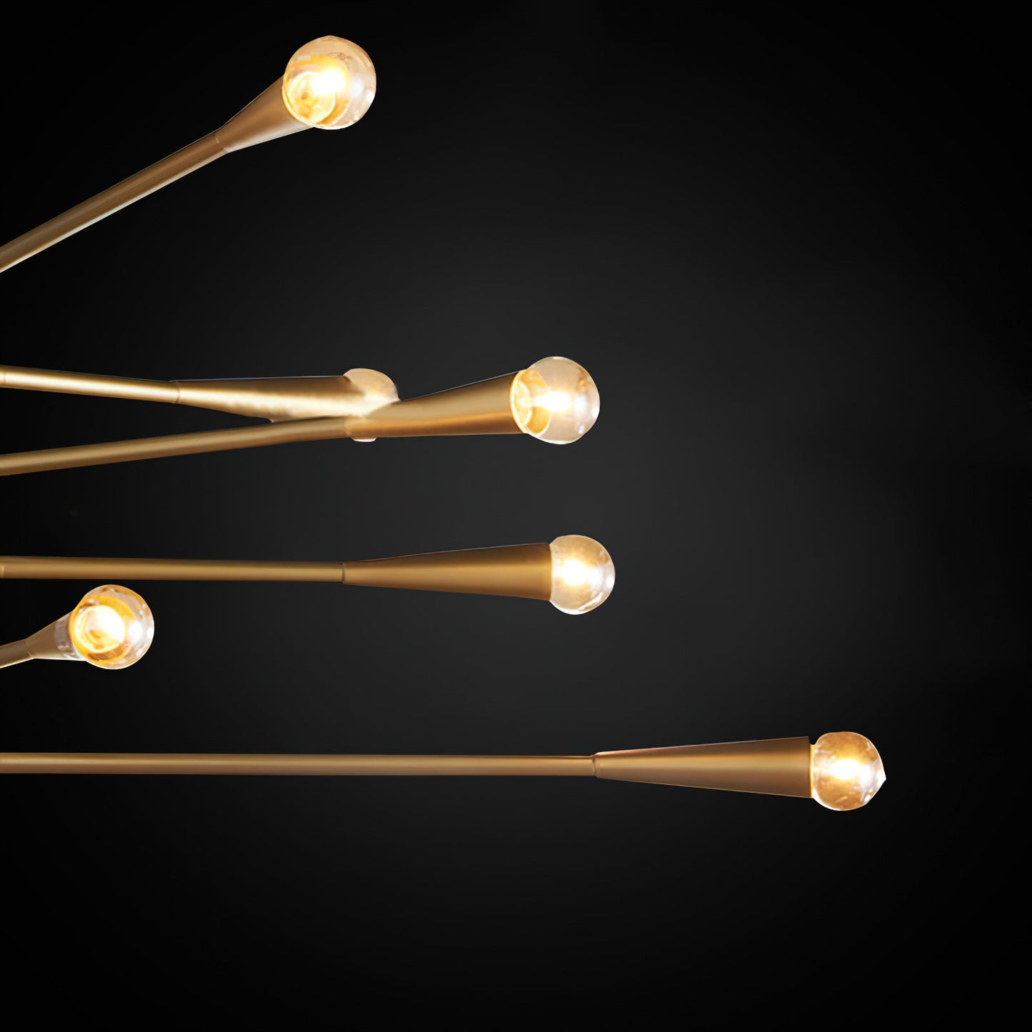 Barre Chandelier | Large 45-Inch Modern Solid Brass 12-Light Pendant