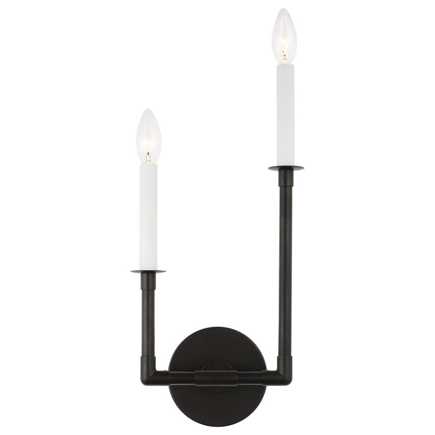 Bayview Wall Sconce | Modern Minimalist Brass & White Candle Wall Lamp