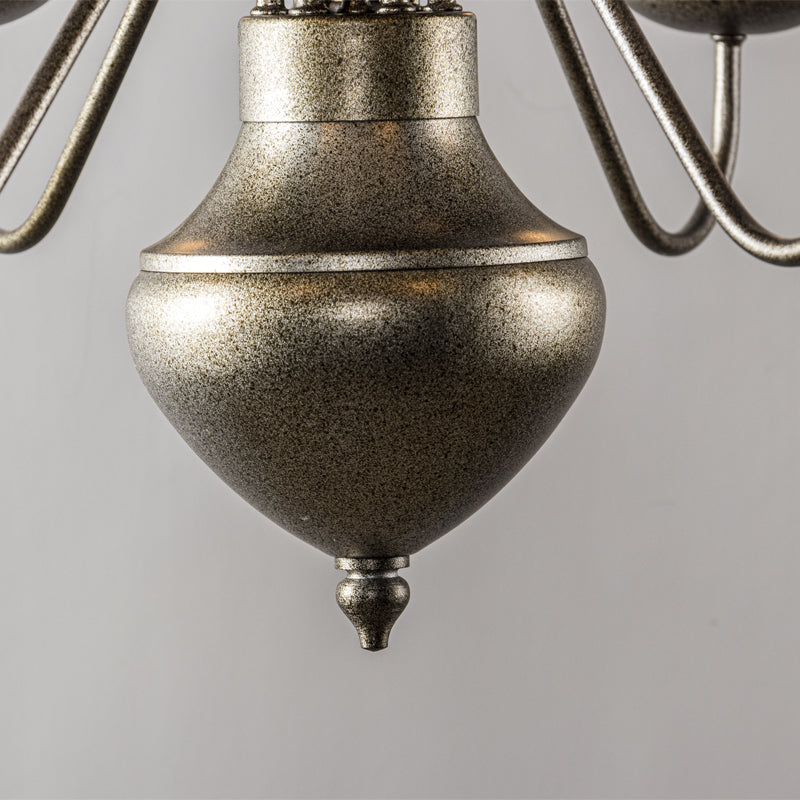 Benedetto Brass Chandelier | 9-Light Vintage French Country Candle Pendant