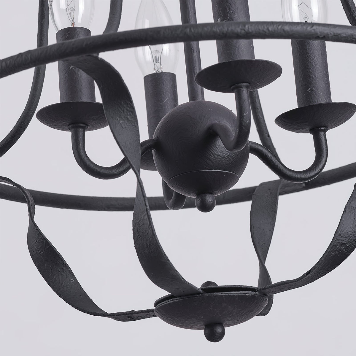 Bradbury Pendant Lamp – Bell-Shaped Twisted Ribbon-Arm 4-Head Pendant Light