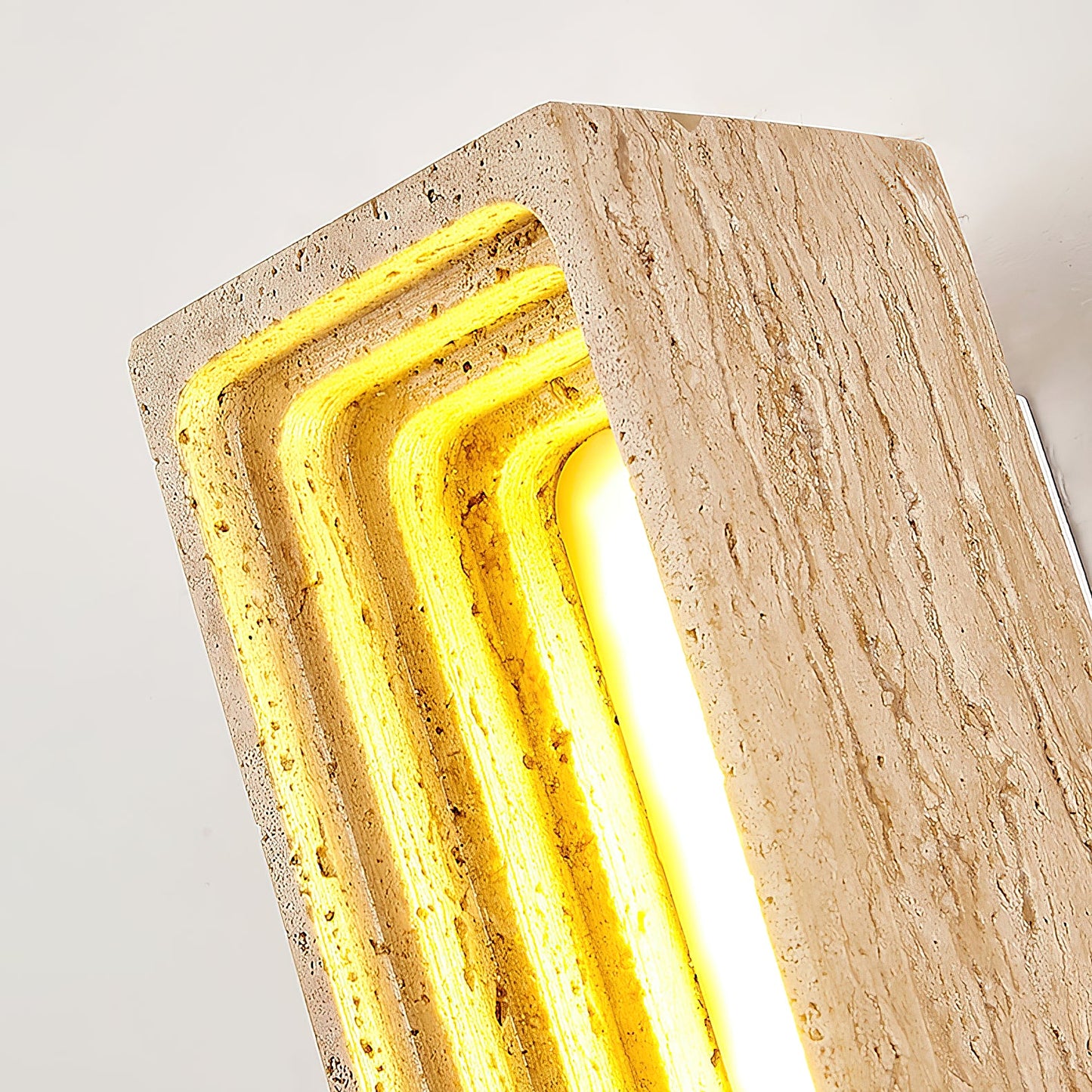 Bricks Wall Lamp - Minimalist Natural Travertine Stone LED Sconce