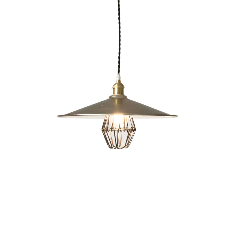 Cantina Pendant Light – Dual-Finish Silver Foil & Black Nickel Iron Pendant Light