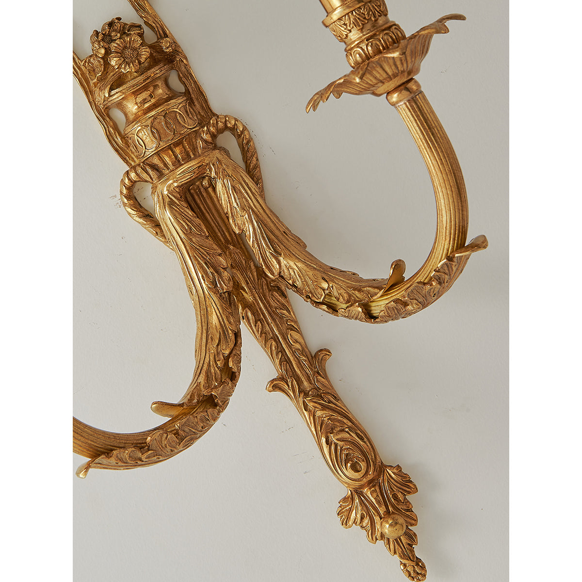 Claudine Wall Lamp – Classic Brass & White Shade Sconce