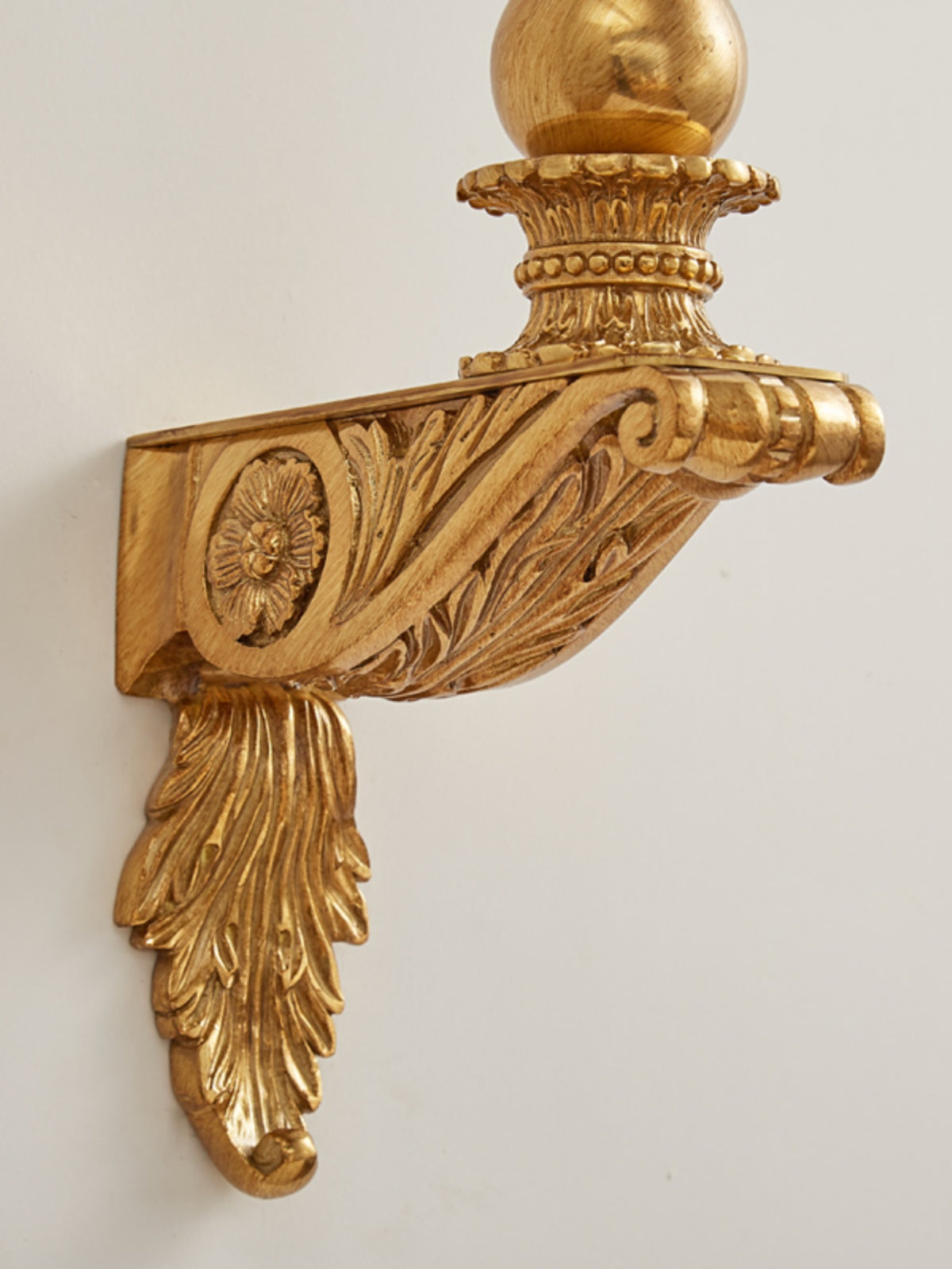 Deliane Brass Wall Lamp - Linear Solid Cast Brass & Glass Sconce