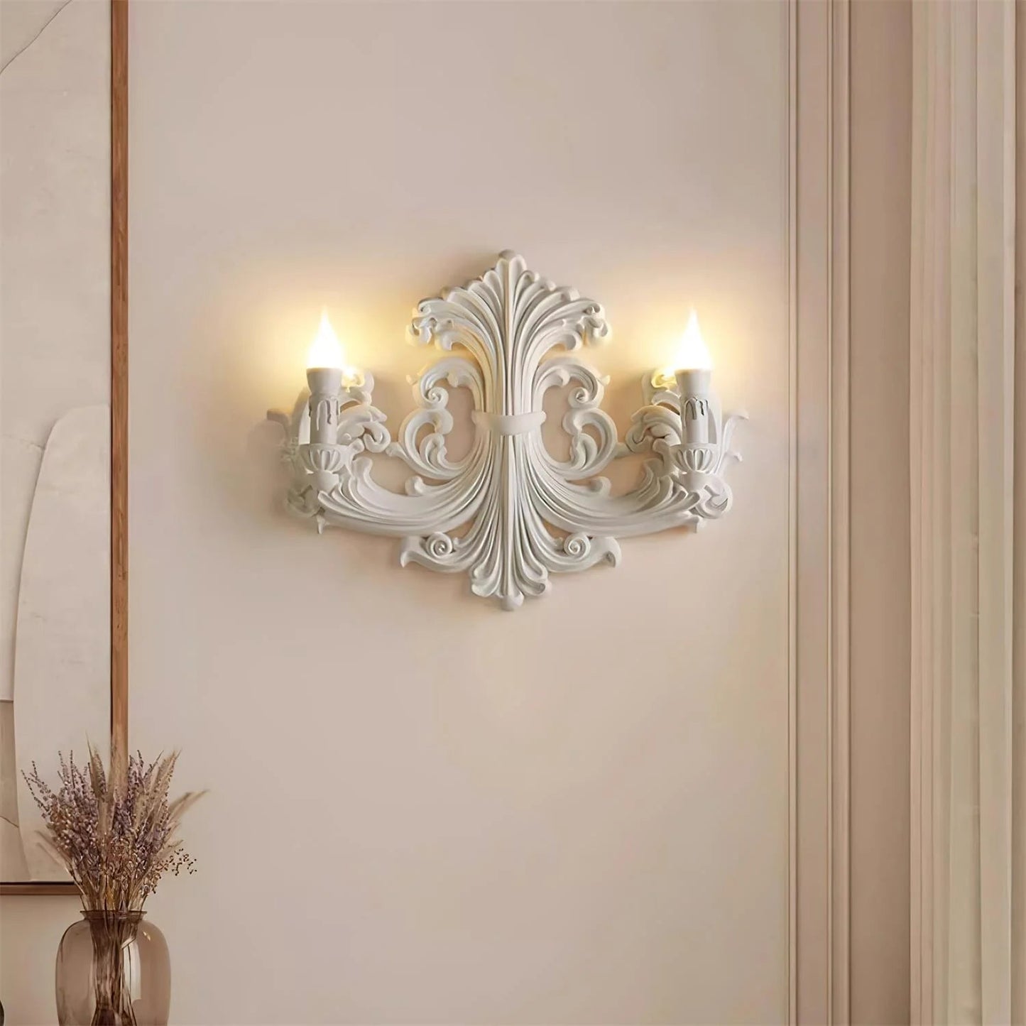 Ekena Plaster Wall Lamp – Modern Sculptural Natural Gypsum Wall Sconce