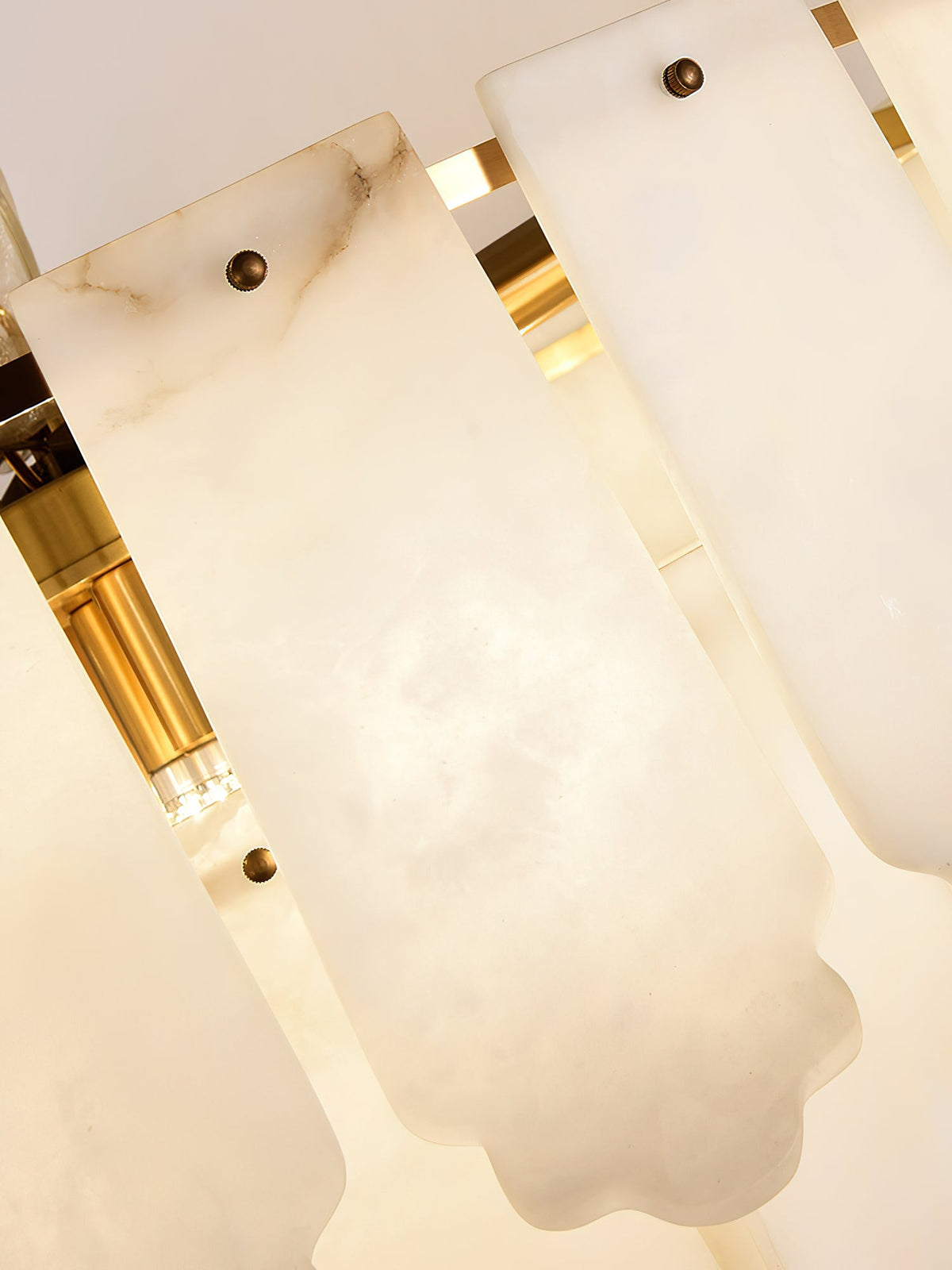 Elba Alabaster Chandelier – Multi-Layered Spanish Alabaster & Brass Statement Light