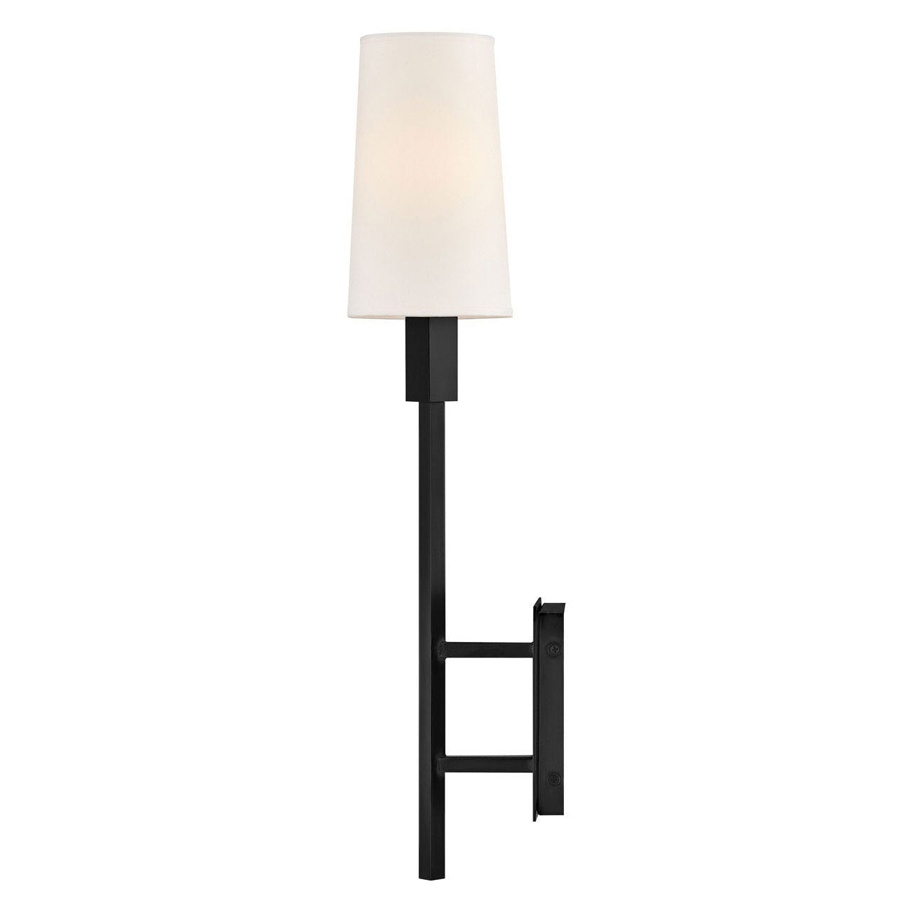 Fenwick Wall Lamp – Brass & Fabric Column Wall Sconce