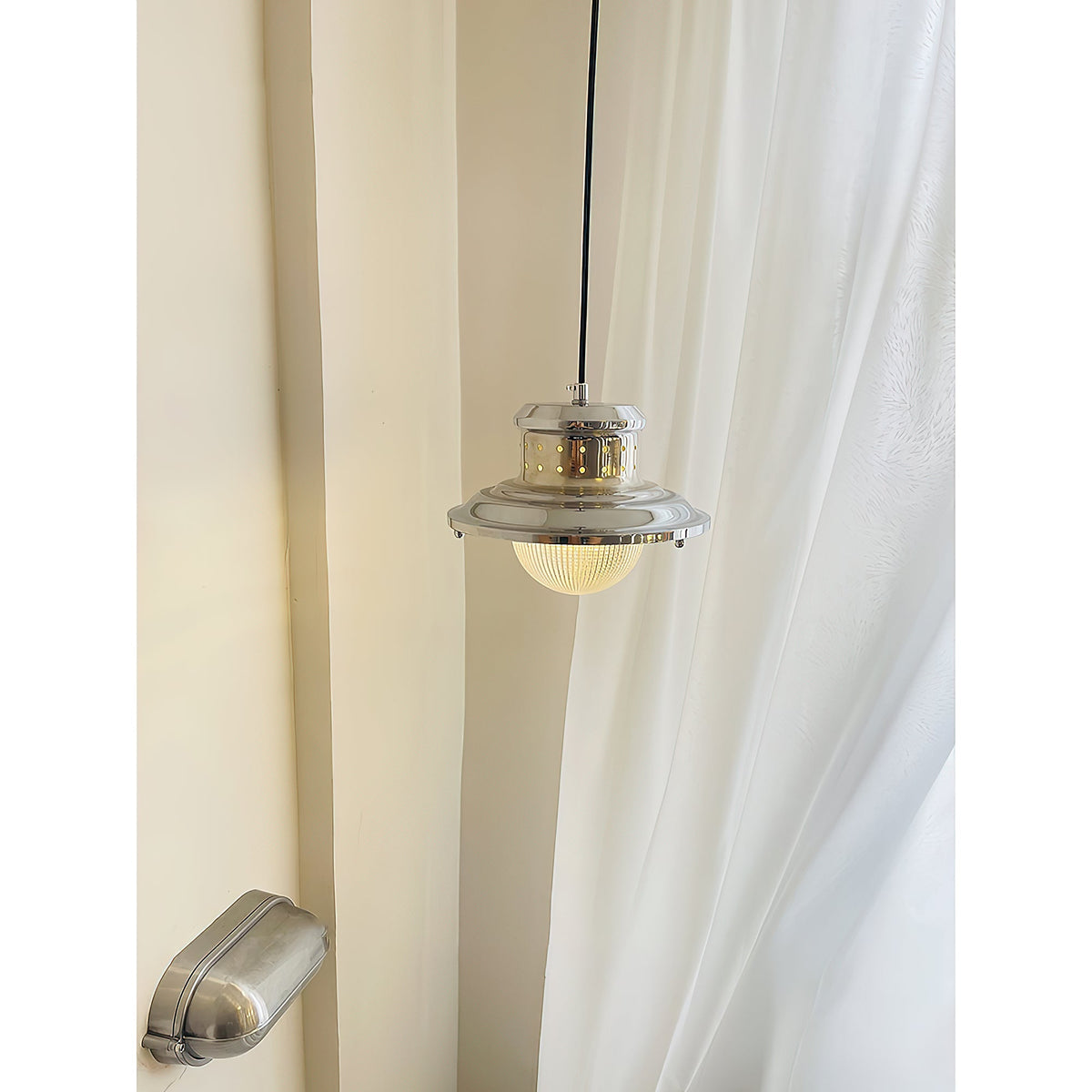 Fisherman’s Pole Pendant Lamp – Modern Glass & Metal Hanging Light