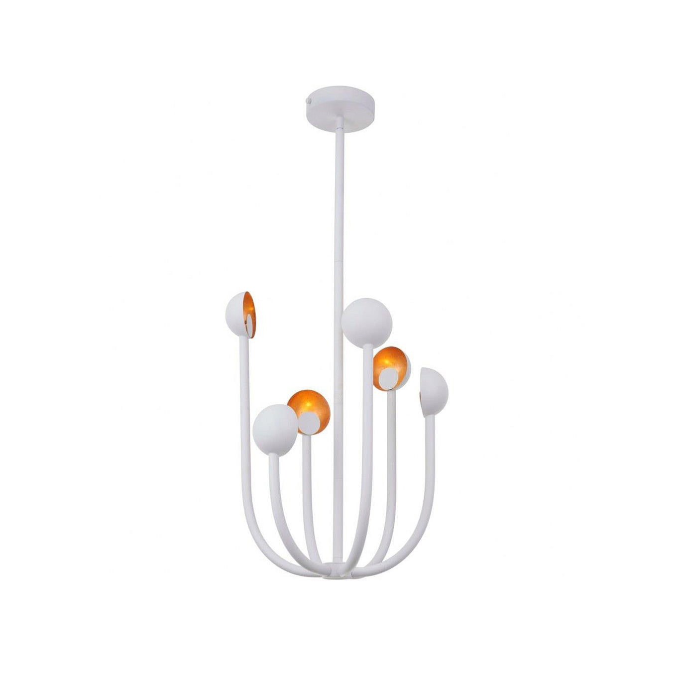 Foundry Chandelier - Modern Abstract Metal Arm LED Pendant Light
