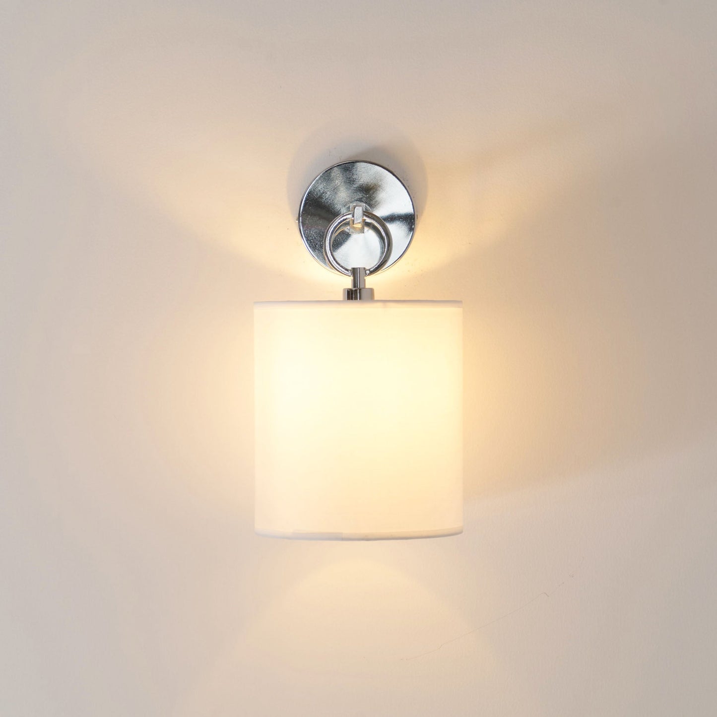 Full Circle Sconce - Modern Designer Ring Wall Light with Fabric Shade