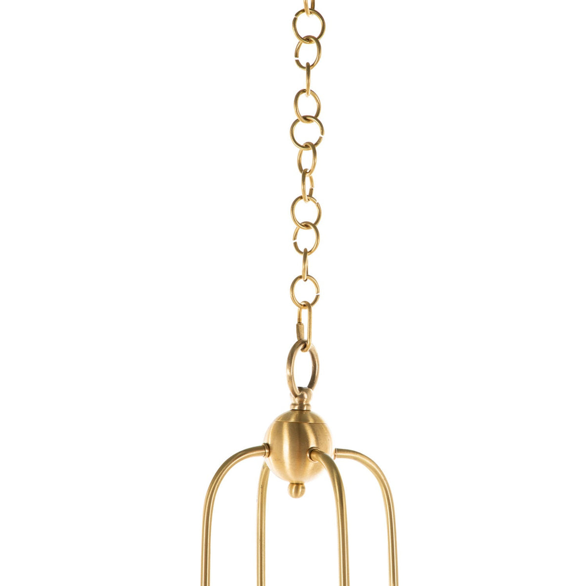 Apollo Chandelier – Art Deco Brass Sweeping Double-Arm & Frosted Glass Chandelier
