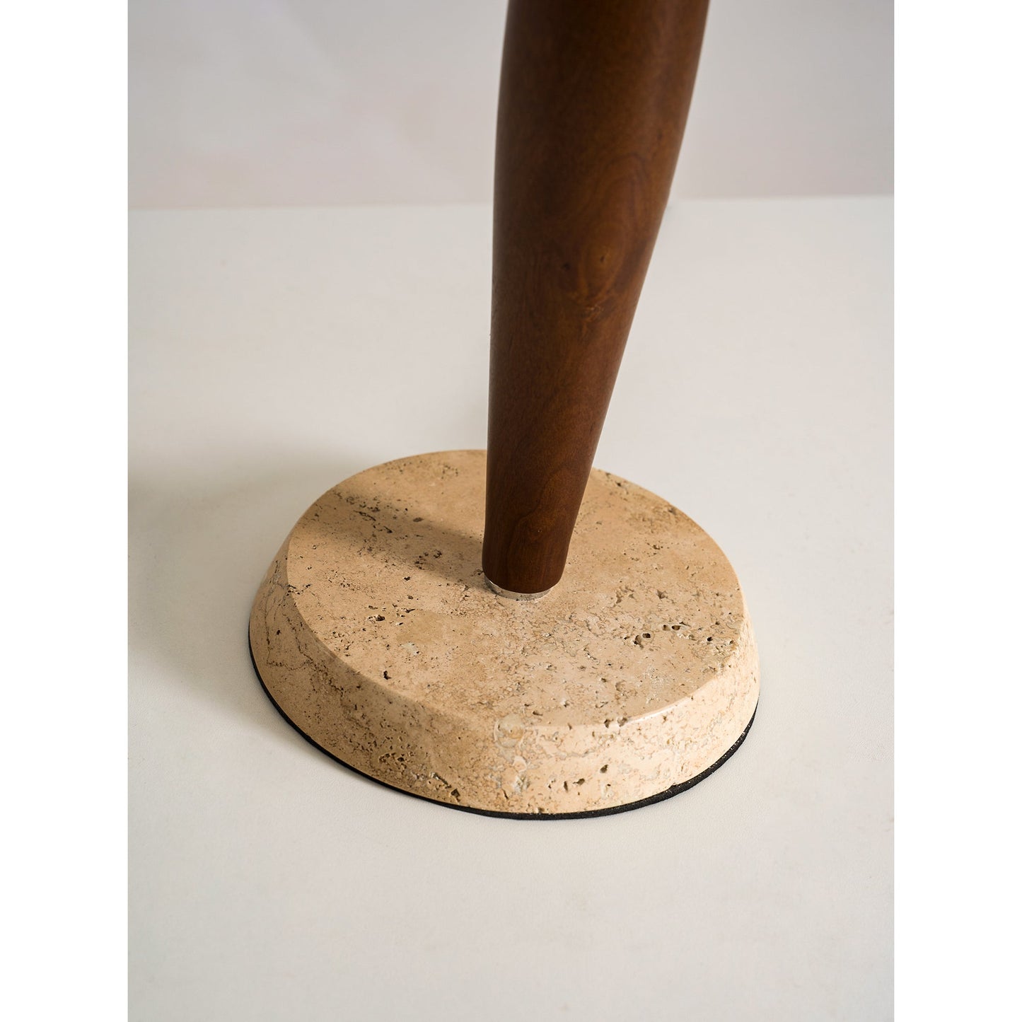 Herman Table Lamp - Modern Walnut Wood & Marble Desk Light with Glass Shade