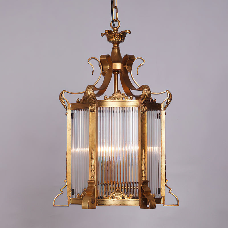 Impex Colchester Chandelier - Classic Period Style Iron & Glass Ceiling Lantern Pendant
