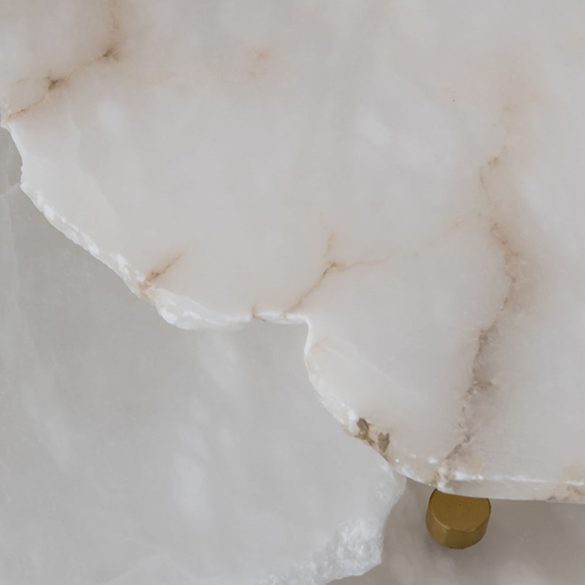 Ipno LED Alabaster Pendant Light - Sleek Aluminum & Natural Spanish Alabaster Disc Pendant