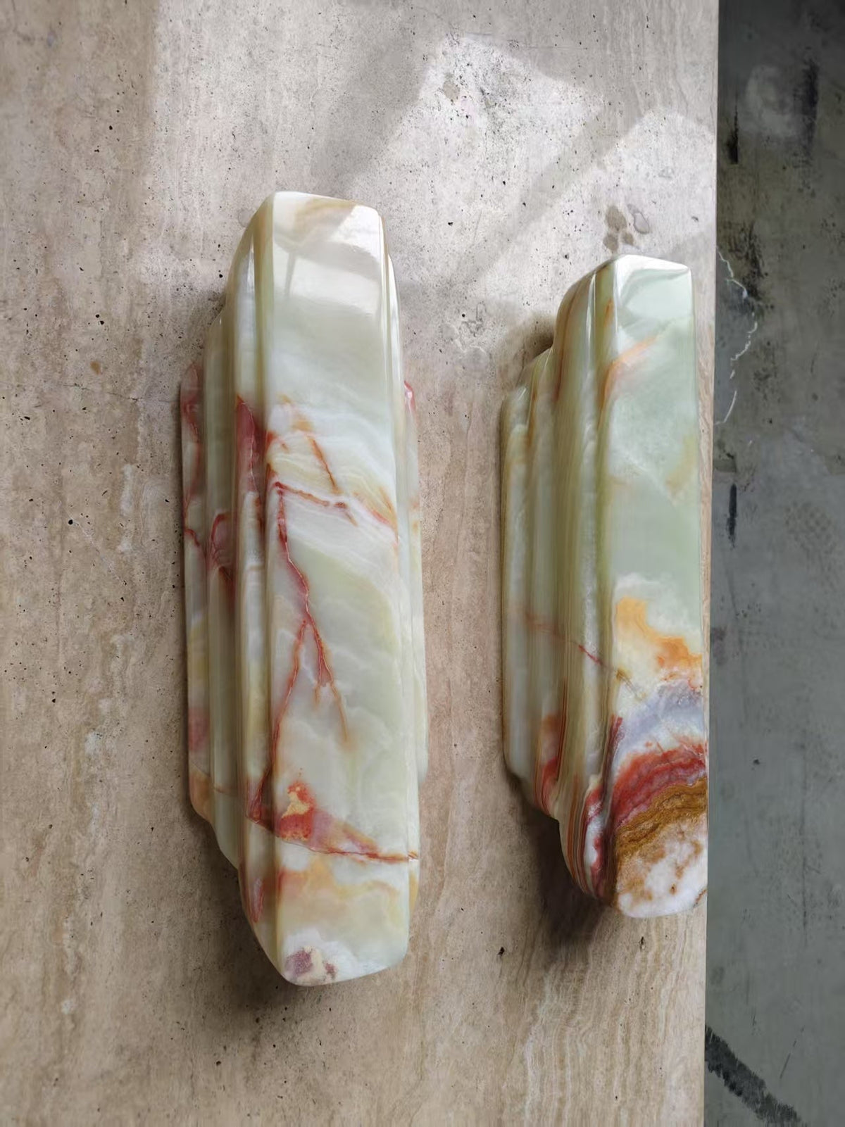 Jewel Onyx Wall Lamp - Natural Jade & Marble LED Modern Sconce