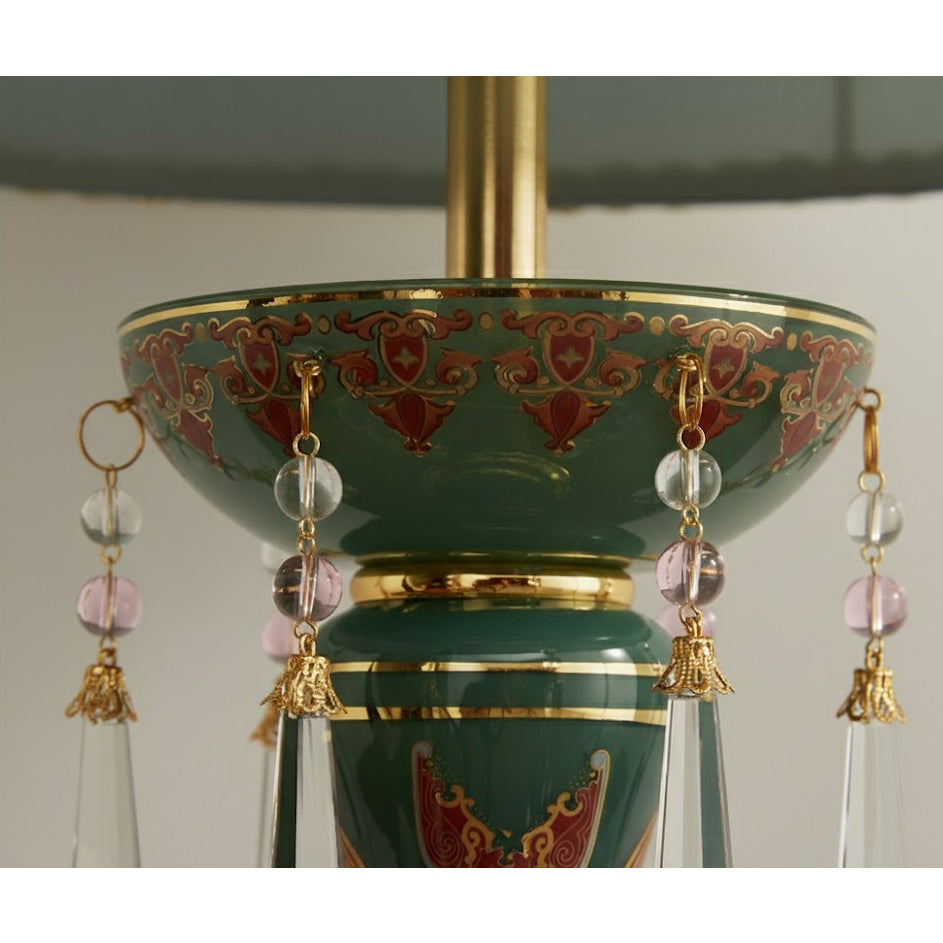 Kenton Ceramics Table Lamp - Brass & Green Ceramic Luxury Sconce