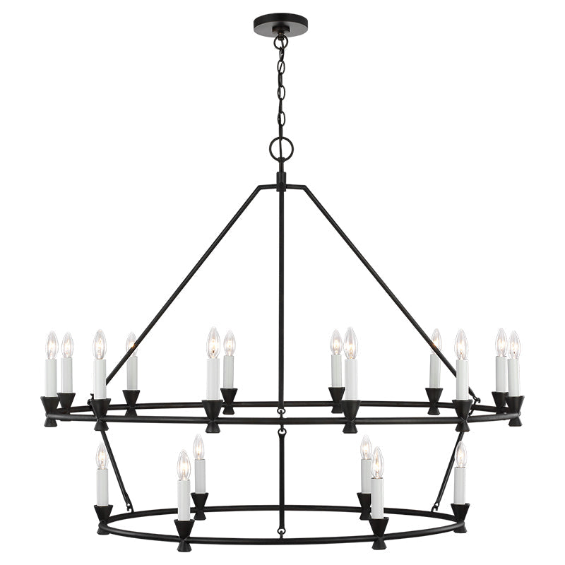 Kylan Chandelier - Modern Open-Frame Steel Candelabra | Minimalist Industrial Lighting