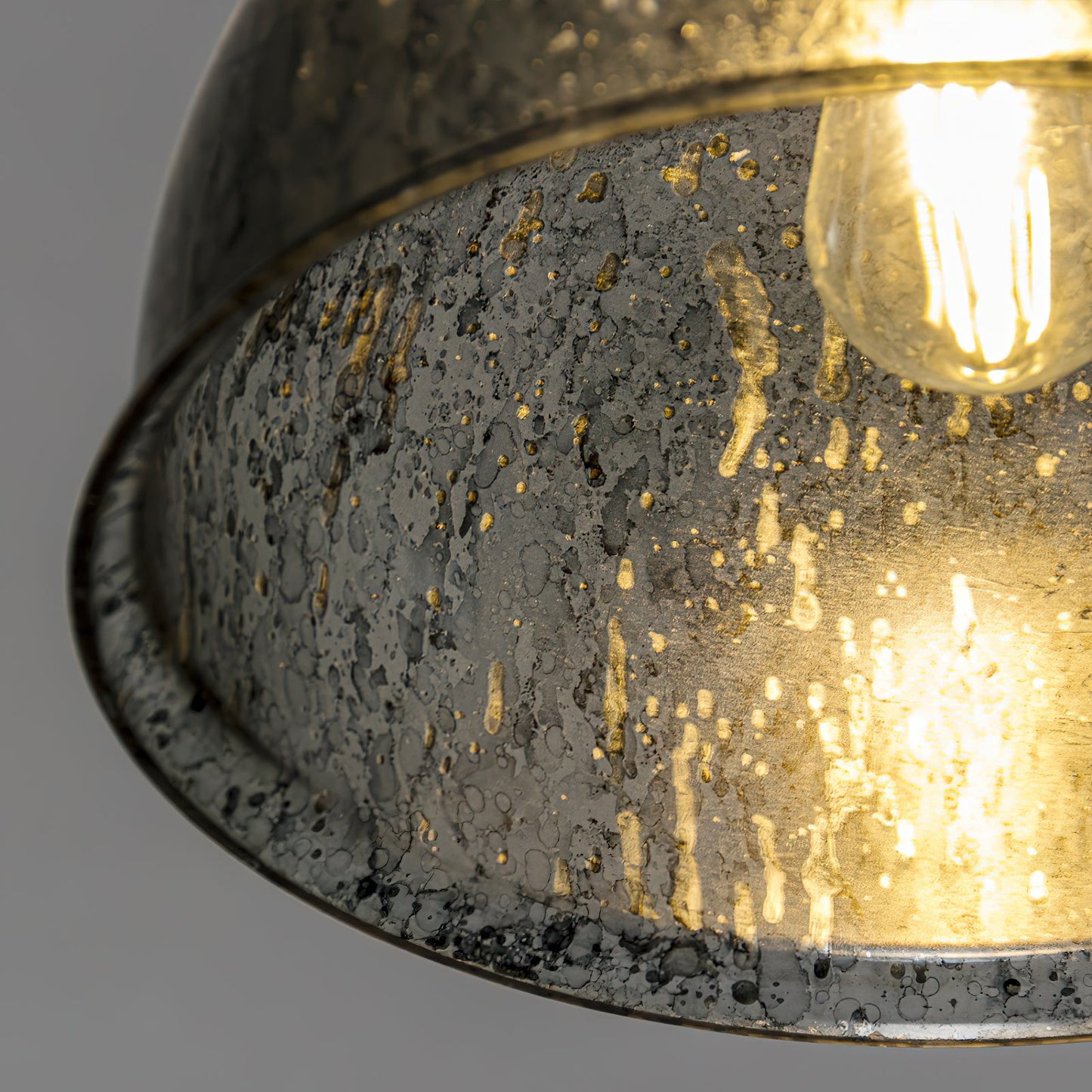 Kichler Everly Pendant Lamp - Flared Glass Mini Pendant | Copper & Smoked Glass Industrial Lighting