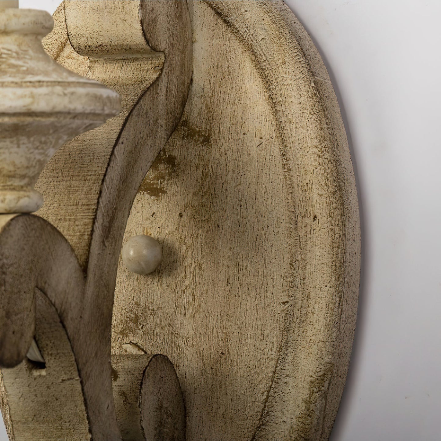 Kichler Hayman Bay Sconce - Distressed Solid Wood Scroll Wall Lamp
