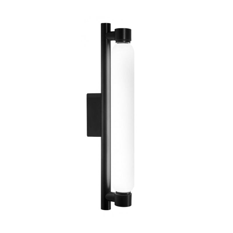 La Roche Wall Lamp - Purist Modernist Stainless Steel & White Glass LED Sconce