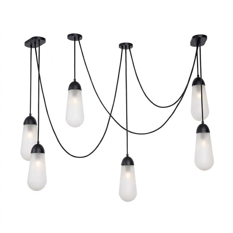 Lariat Pendant Lamp - Jewelry-Inspired Brass & Molded Glass Multi-Head Pendant