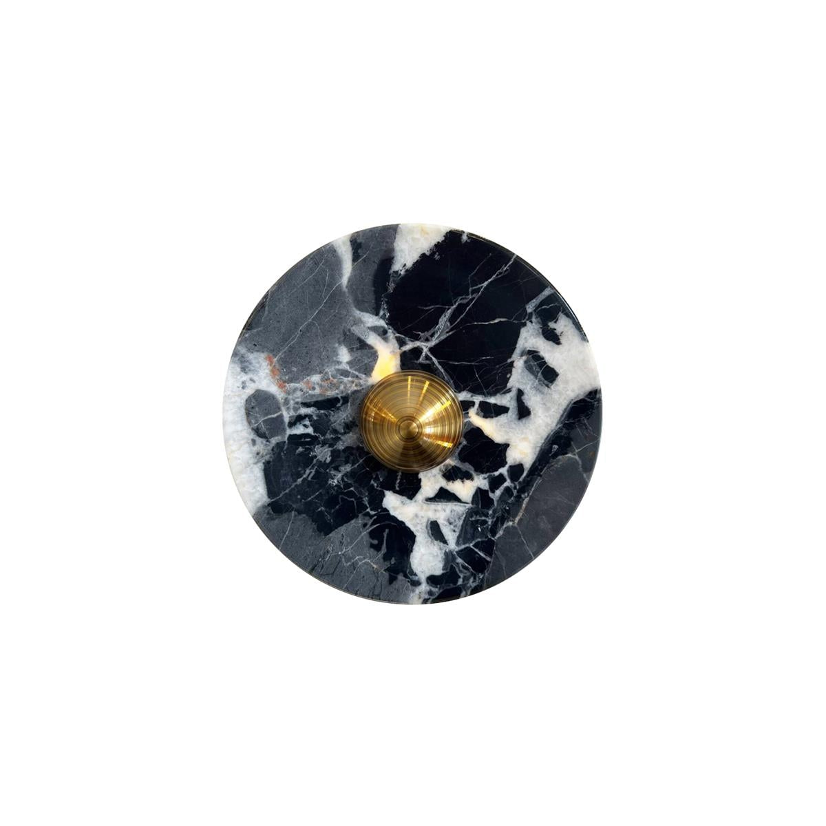 Lucie Marble Wall Lamp - Round Natural Stone Sconce with Integrated LED