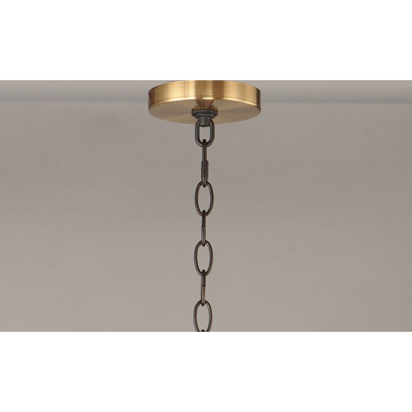 Lyndon Chandelier - Modern Transitional Brass & Black Pendant | Curved Arm Candelabra Chandelier