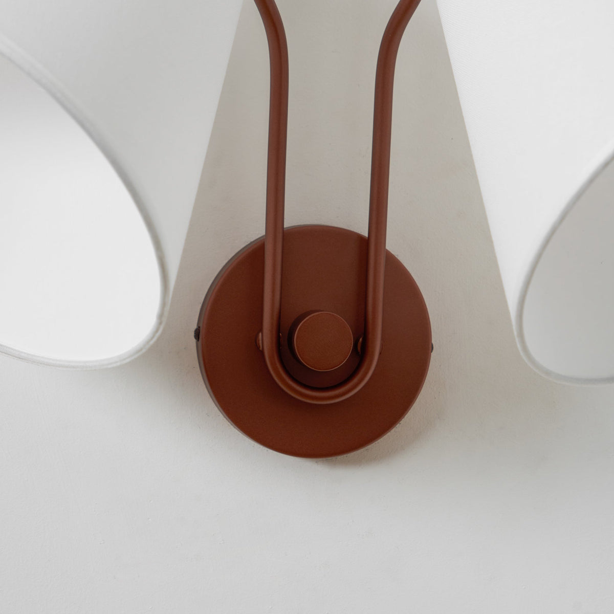 Madelyn Wall Lamp - Curved Metal & Fabric Dual-Light Wall Sconce