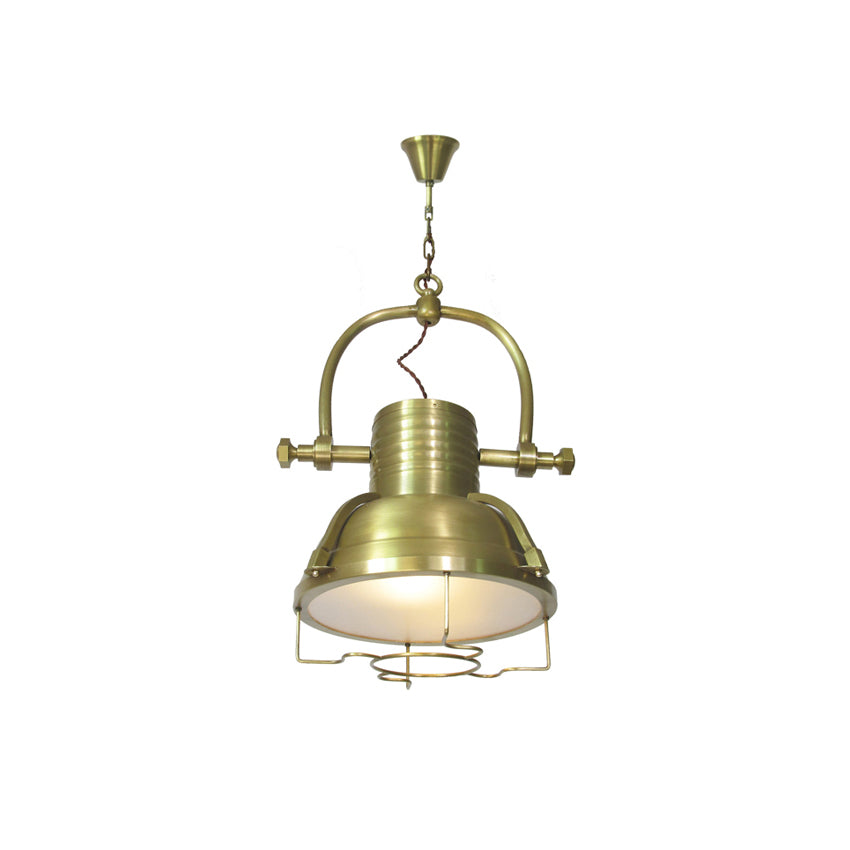 Marina Pendant Light - Texturized Glass Wave Pendant in Bronze & White