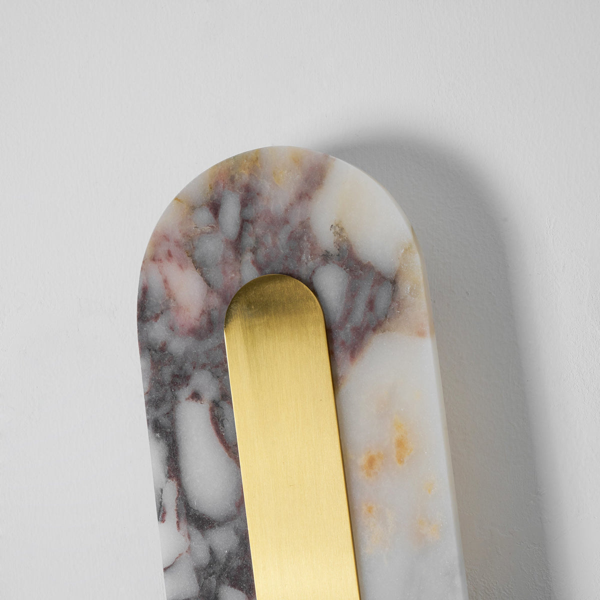 Marmo Wall Lamp - Bulgari Purple Marble & Brass LED Sconce