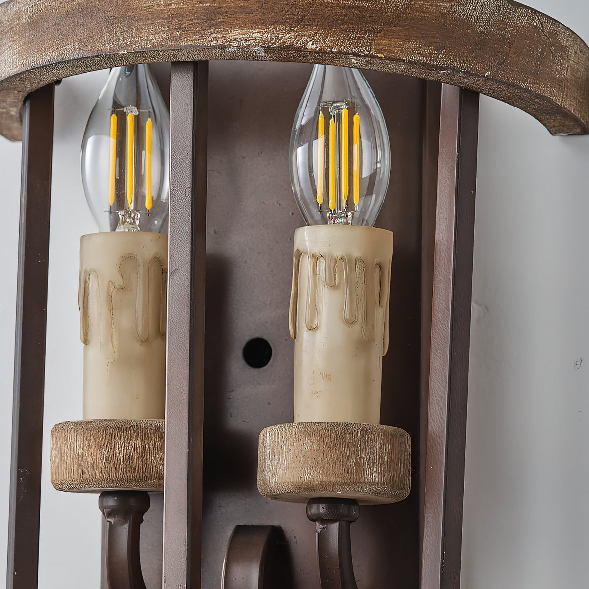 Messina Wall Lamp - Modern Wood & Metal Dual-Light Wall Sconce